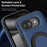 For Google Pixel 10a Magnetic Case with Ring Kickstand PU Leather Back Cover - Sapphire - 5