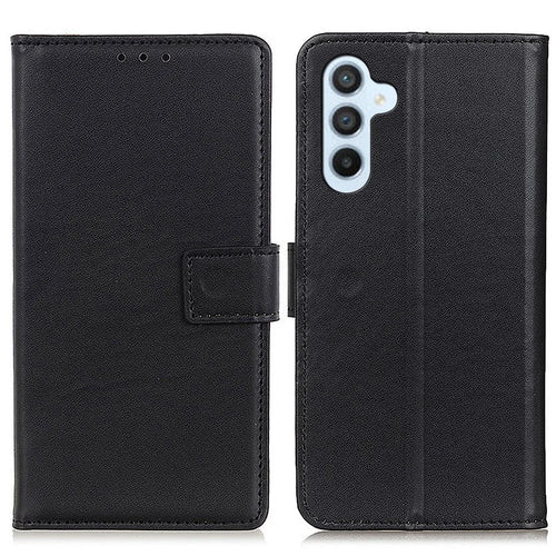 For Samsung Galaxy A54 5G Bump Proof PU Leather Case Full Protection Stand Wallet Folio Flip Phone Cover - Black - 1