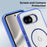 For Google Pixel 10a Magnetic Case TPU PC Clear Phone Cover - Sapphire - 6