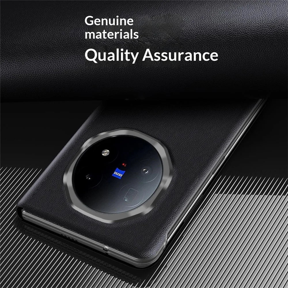 For vivo X Fold6 5G Case View Window PU Leather Stand Smart Phone Cover - Black - 2