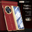 For vivo X Fold6 5G Case PU Leather + PC Electroplating Phone Cover with Tempered Glass Screen Film - Red - 4