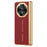 For Honor Magic V6 5G Case PU Leather + PC Electroplating Phone Cover with Tempered Glass Screen Film - Red - 2
