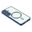 For Samsung Galaxy A37 5G Magnetic Case Electroplated TPU Phone Cover with Lens Film - Blue - 4