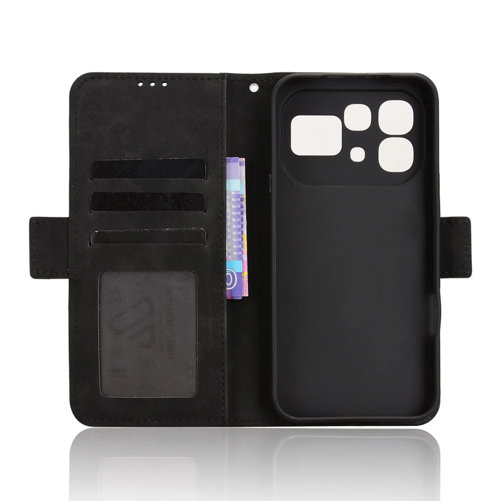 For Infinix Note 60 Pro 5G / Infinix Note 60 5G Leather Case Phone Wallet Cover with Multiple Card Slots - Black - 4