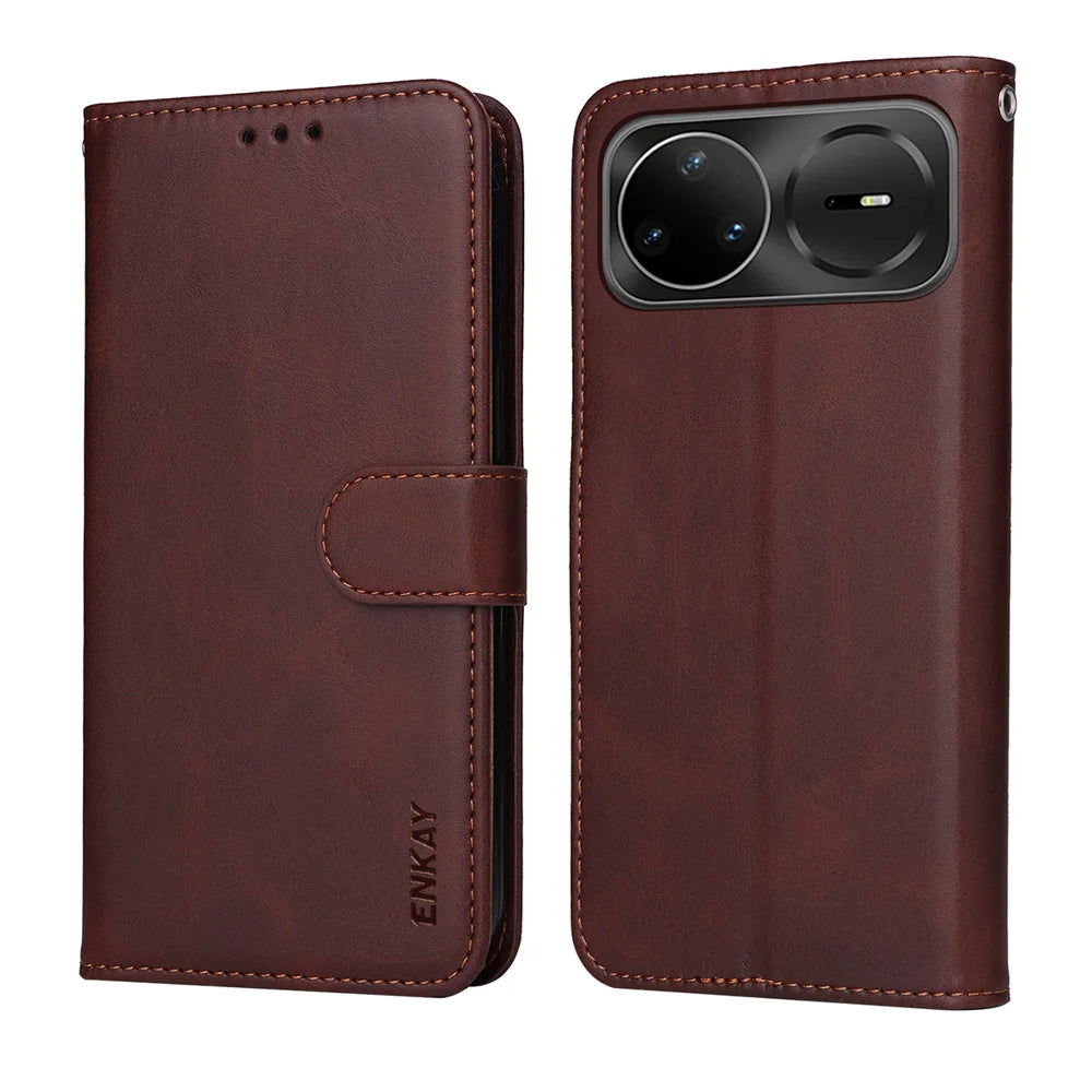ENKAY HAT PRINCE For Huawei nova 15 Ultra 5G / Huawei nova 15 Pro 5G PU Leather Wallet Case Phone Stand Cover with 9H Tempered Glass - Pink - 5