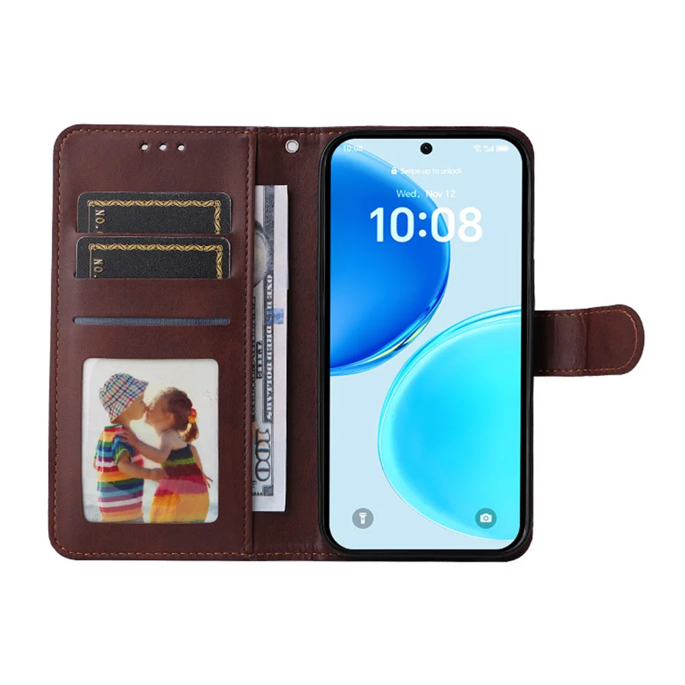 ENKAY HAT PRINCE For Honor X8d 4G PU Leather Wallet Case Phone Stand Cover with 9H Tempered Glass - Pink - 6