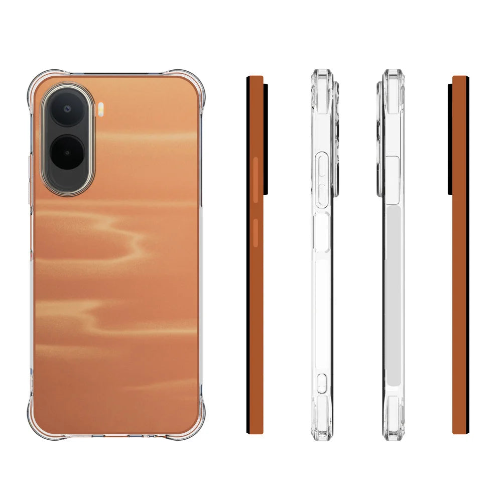 WANLONFENG For Xiaomi Poco C85x 5G / Redmi A7 Pro 4G (171.56mm) WL2 Series TPU Case 2.0mm Phone Cover with 2Pcs Tempered Glass Films - Transparent - 6