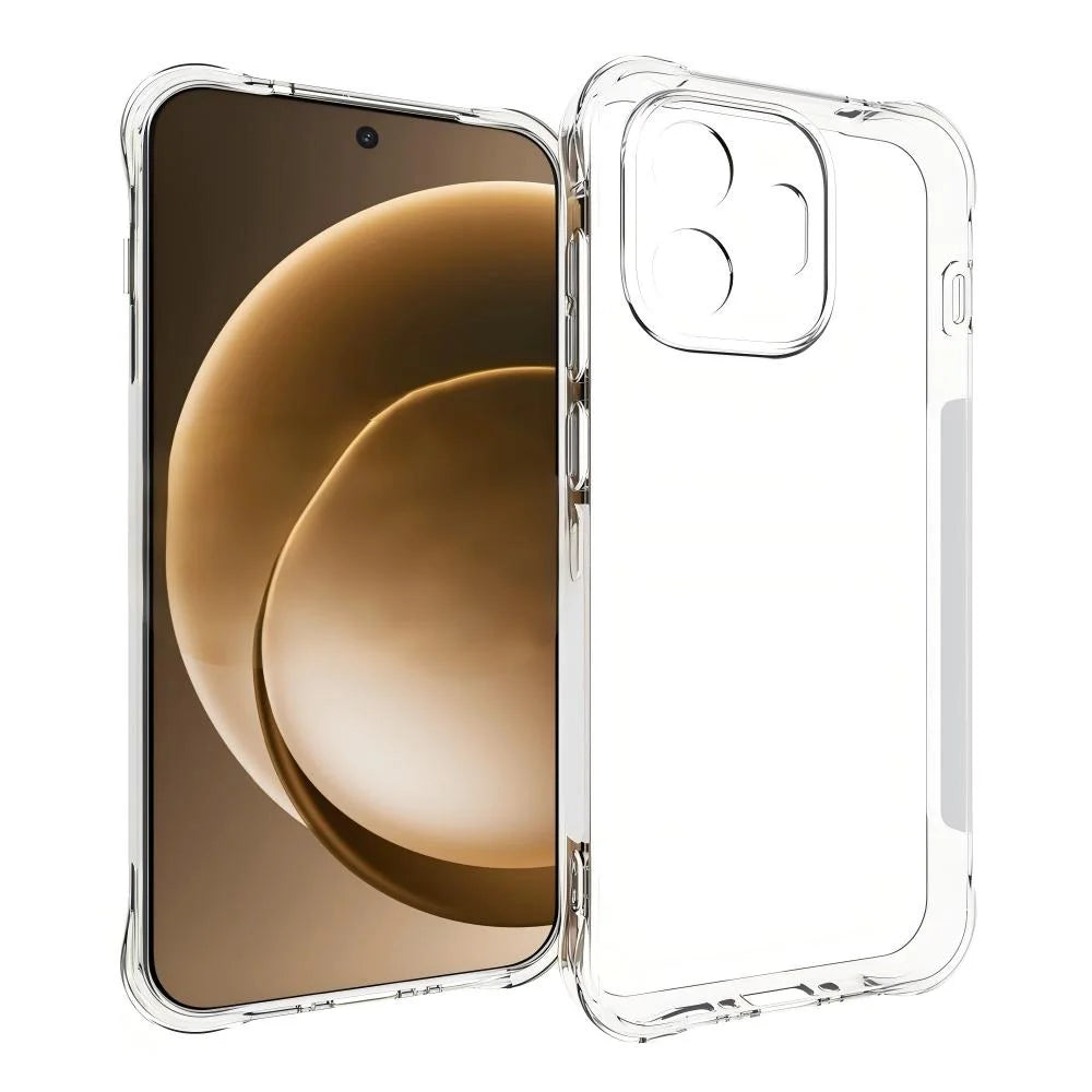 WANLONFENG For OnePlus 15T 5G WL2 Series TPU Case 2.0mm Phone Cover with 2Pcs Tempered Glass Films - Transparent - 2