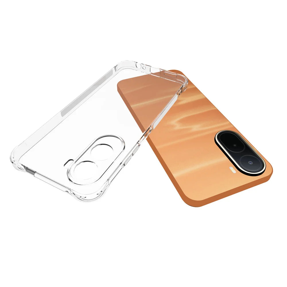 WANLONFENG For Xiaomi Poco C85x 5G / Redmi A7 Pro 4G (171.56mm) WL Series Case 2.0mm TPU Phone Cover with Tempered Glass Film - Transparent - 5