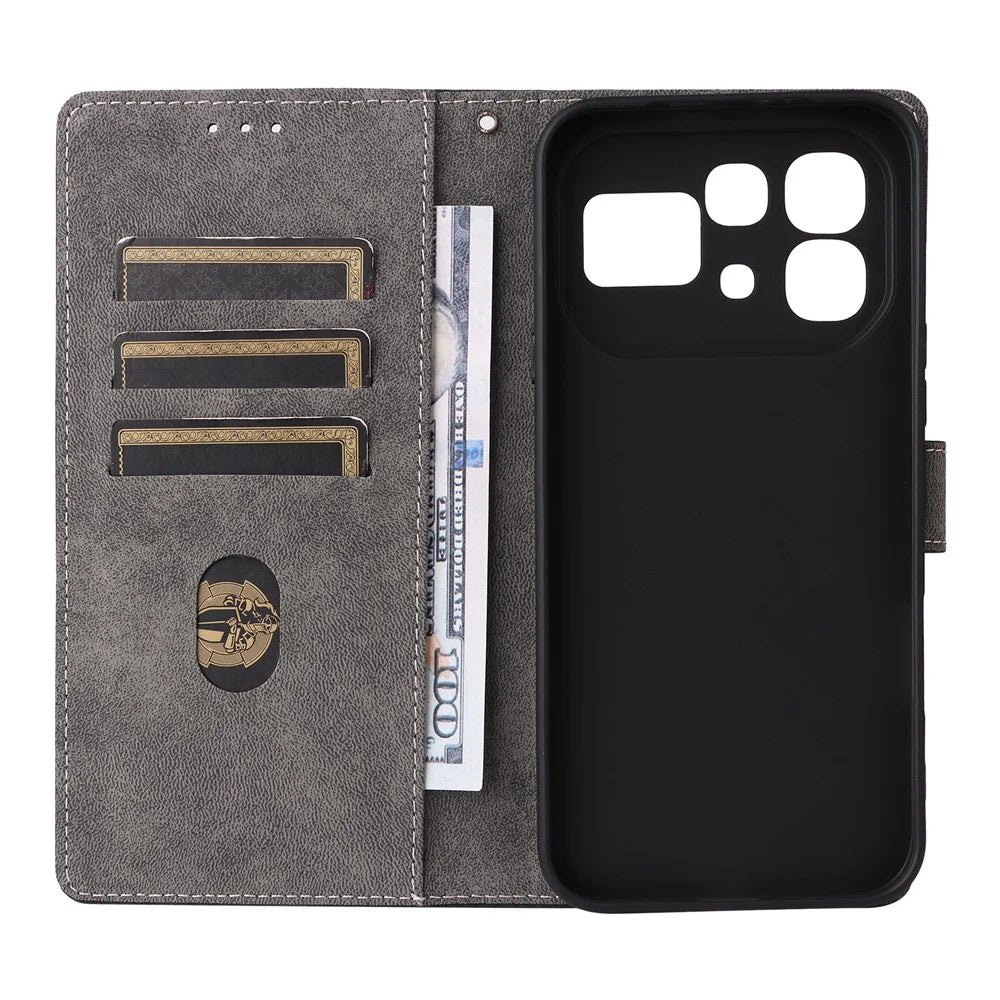 For Infinix Note 60 5G / 60 Pro 5G Case Wallet RFID Blocking PU Leather Phone Cover Stand with Strap - Black - 3
