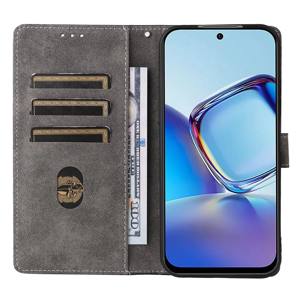 For ZTE Blade V80 Pro 4G / V80 Vita Case Wallet RFID Blocking PU Leather Phone Cover Stand with Strap - Black - 2