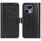 For Realme 16 Pro 5G Case Crazy Horse Texture Stand Leather Phone Cover - Black - 1