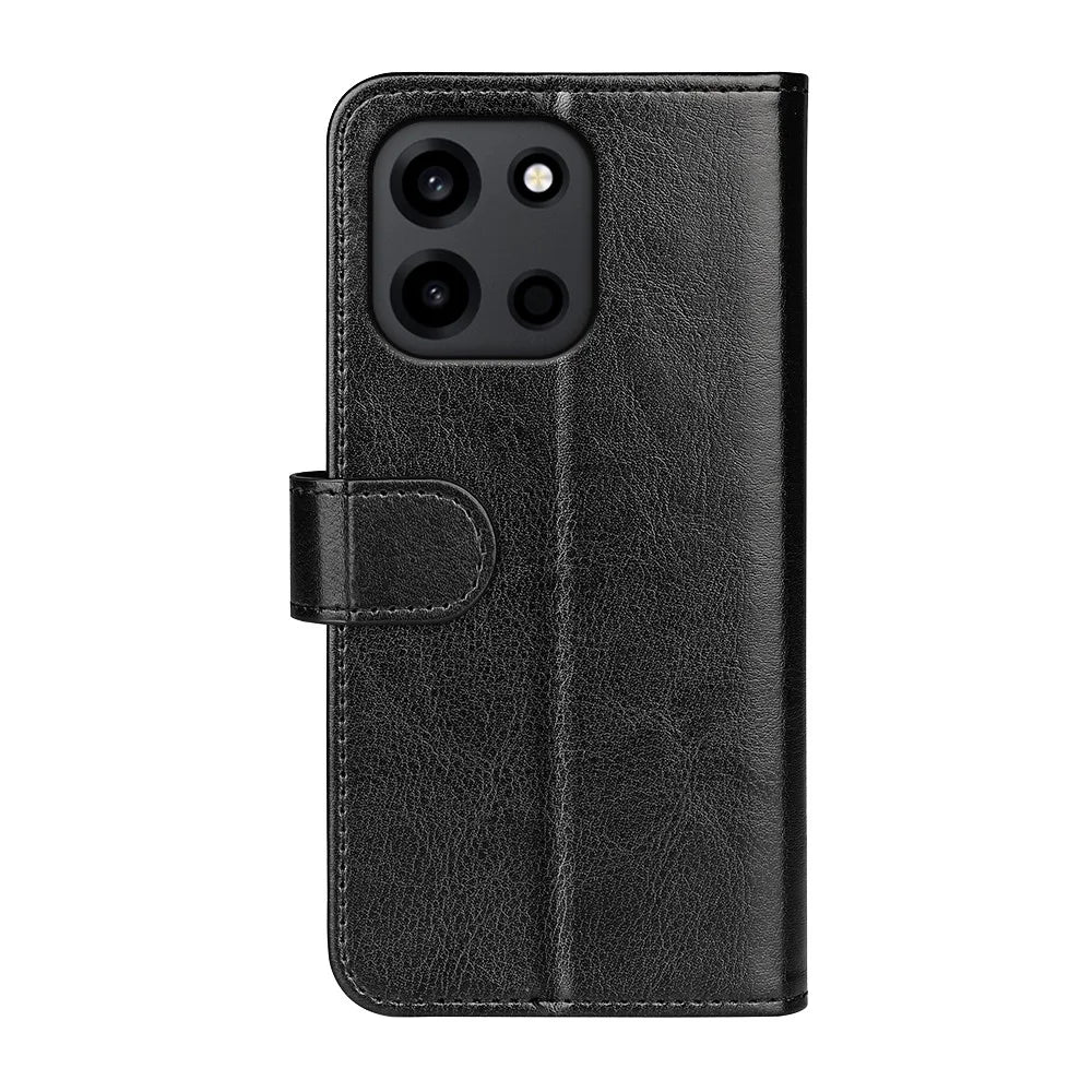 For OnePlus Nord CE6 5G / Nord 6 5G / Turbo 6V 5G / Turbo 6 5G Case Crazy Horse Texture Stand Leather Phone Cover - Black - 7