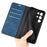 For Realme 15x (India) 5G Case Skin Touch Leather Wallet Phone Cover - Blue - 4