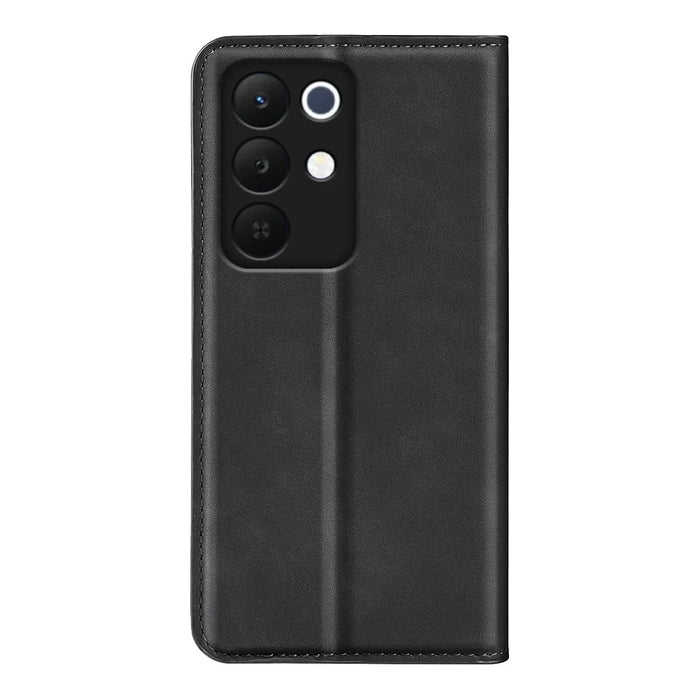 For Realme C85 Pro 4G Case Skin Touch Leather Wallet Phone Cover - Black - 6