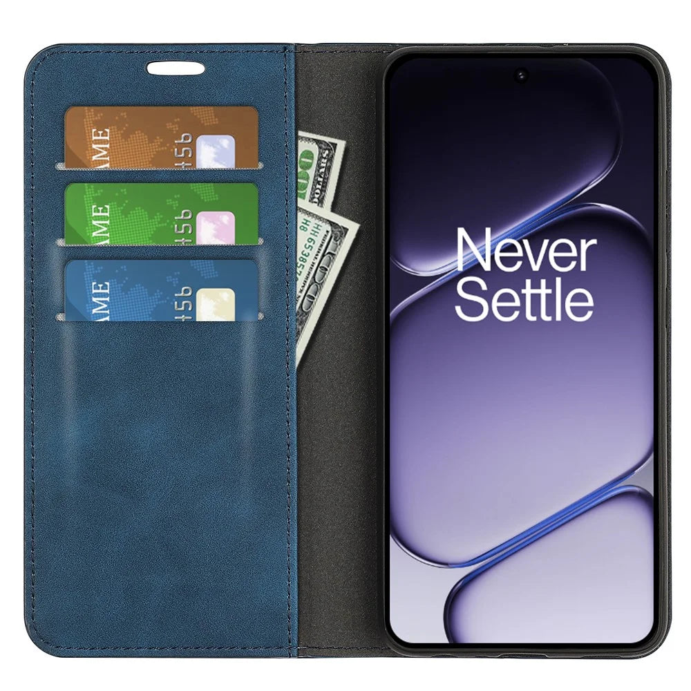 For OnePlus Nord CE6 5G / Nord 6 5G / Turbo 6V 5G / Turbo 6 5G Case Skin Touch Leather Wallet Phone Cover - Blue - 2