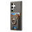 For Samsung Galaxy S26 Ultra PU Leather Phone Back Cover with Cute Bear Design Card Holder - Grey - 2