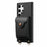 For Samsung Galaxy S26 Ultra Case Mirror Card Holder Litchi Texture Leather Phone Back Cover with Long Strap - Black - 2