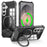 For Samsung Galaxy S26 Phone Case Magnetic Metal Ring Kickstand Soft-touch TPU + PC Cover - Black - 1