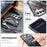 For Samsung Galaxy S26 Phone Case Magnetic Metal Ring Kickstand Soft-touch TPU + PC Cover - Black - 4
