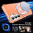 For Samsung Galaxy S26 Matte Phone Case Magnetic Metal Ring Kickstand Soft-touch TPU + PC Cover - Orange - 2