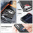 For Samsung Galaxy S26 Ultra Matte Phone Case Magnetic Metal Ring Kickstand Soft-touch TPU + PC Cover - Black - 4