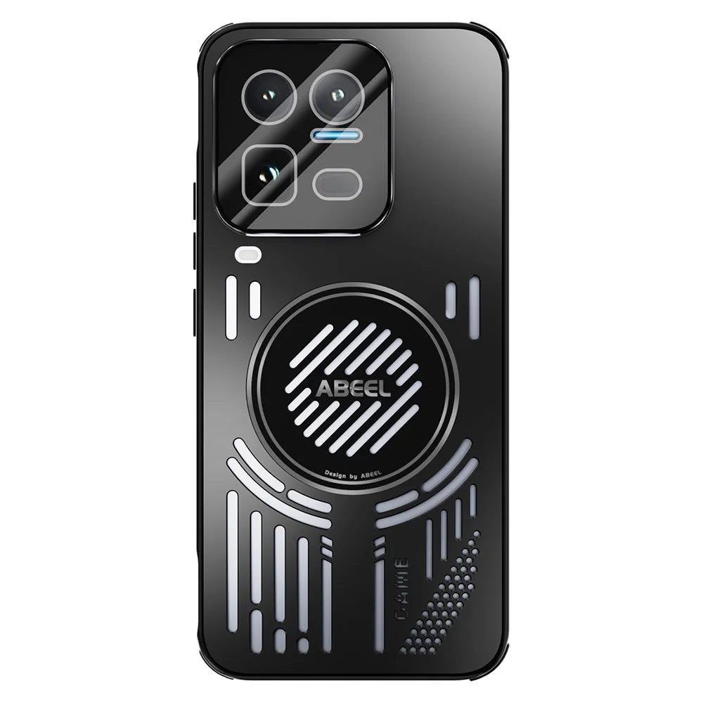 ABEEL for vivo iQOO 15 Ultra 5G Magnetic Case Aluminium Alloy + PC + TPU Hollow Heat Dissipation Phone Cover - Black - 2