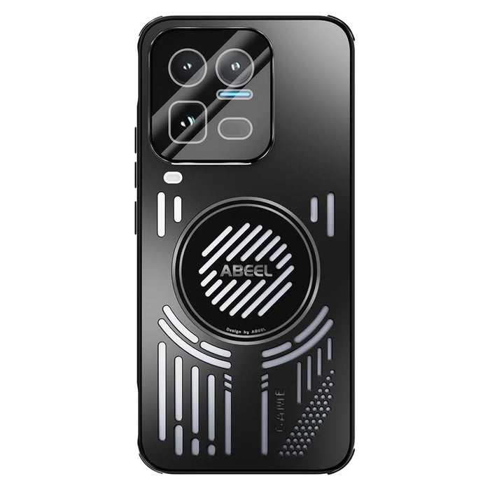 ABEEL for vivo iQOO 15 Ultra 5G Magnetic Case Aluminium Alloy + PC + TPU Hollow Heat Dissipation Phone Cover - Black - 2