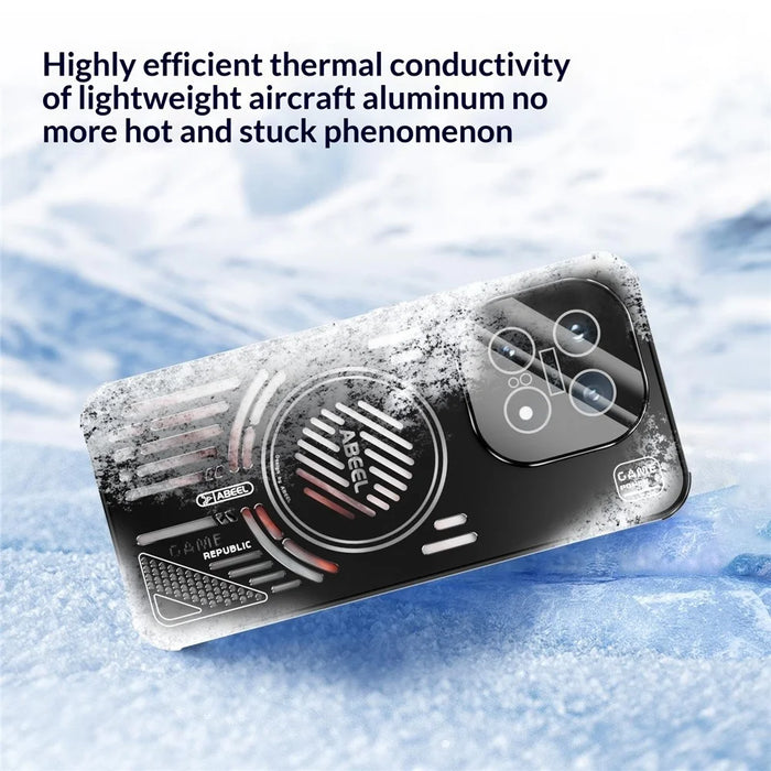 ABEEL for vivo iQOO 15 Ultra 5G Magnetic Case Aluminium Alloy + PC + TPU Hollow Heat Dissipation Phone Cover - Black - 4