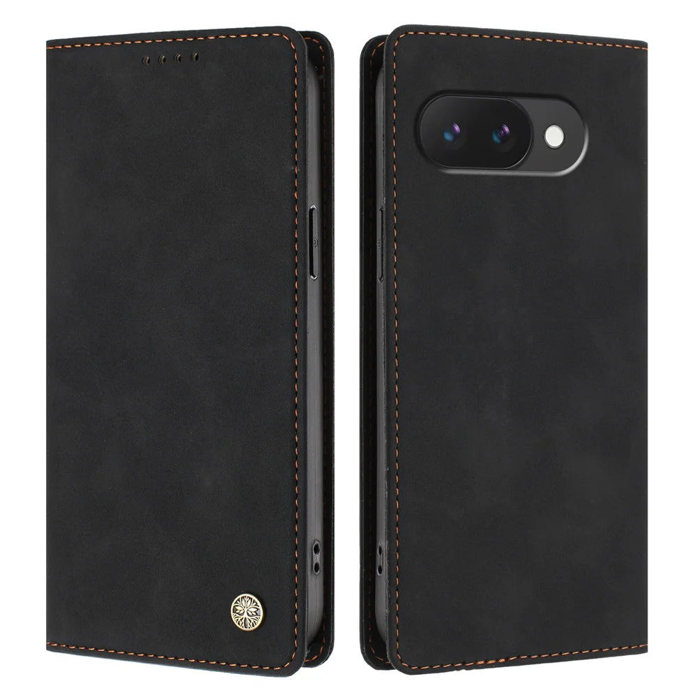 For Google Pixel 10a Case HX RFID Blocking Wallet Stand Leather Flip Phone Cover - Black - 1