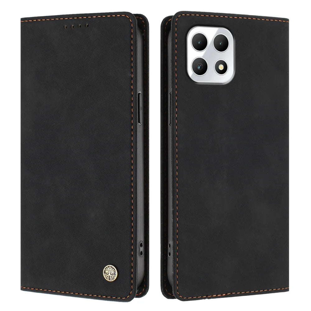 For T-Mobile T Phone 3 Pro / T-Mobile Revvl 8 Pro Case HX RFID Blocking Wallet Stand Leather Flip Phone Cover - Black - 1