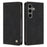 For Samsung Galaxy S24 / Galaxy S25 Case HX RFID Blocking Wallet Stand Leather Flip Phone Cover - Black - 1