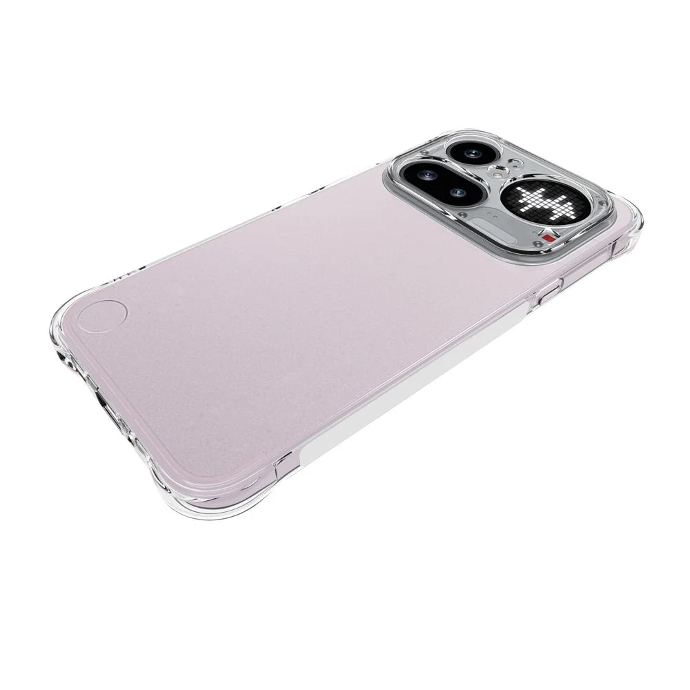 WANLONFENG For Nothing Phone (4a) Pro WL2 Series TPU Case 2.0mm Phone Cover with 2Pcs Tempered Glass Films - Transparent - 4