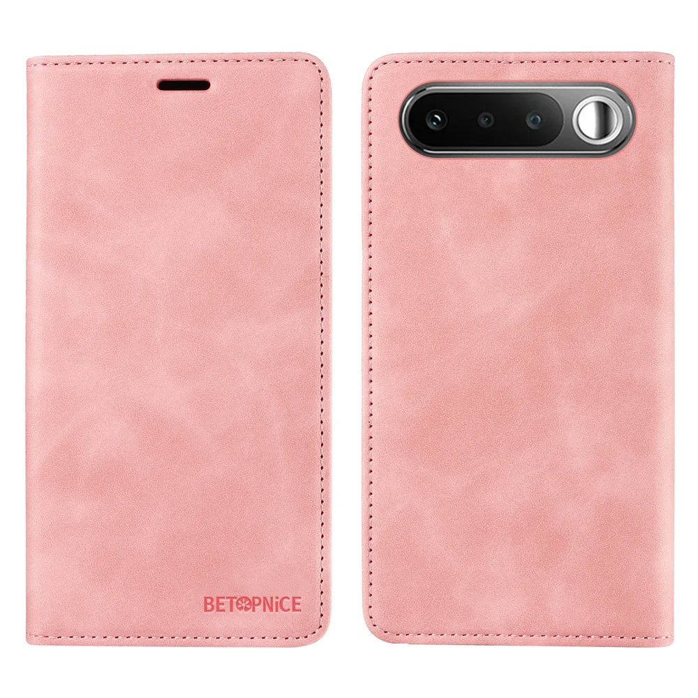 BETOPNICE For Realme 16 5G Case Magnetic Closure RFID Blocking Wallet Stand Leather Phone Cover - Pink - 1