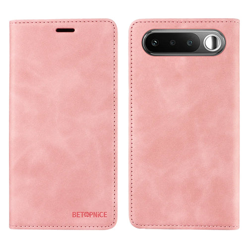 BETOPNICE For Realme 16 5G Case Magnetic Closure RFID Blocking Wallet Stand Leather Phone Cover - Pink - 1