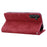 For Samsung Galaxy A57 5G Case Lines Pattern Wallet Leather Phone Cover with Strap - Red - 3