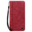 For Samsung Galaxy A57 5G Case Lines Pattern Wallet Leather Phone Cover with Strap - Red - 5