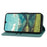 For Samsung Galaxy A37 5G Case Rhombus Pattern Leather Wallet Phone Cover with Wrist Strap - Green - 4