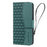 For Samsung Galaxy A37 5G Case Rhombus Pattern Leather Wallet Phone Cover with Wrist Strap - Green - 6