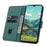 For Samsung Galaxy A57 5G Case Rhombus Pattern Leather Wallet Phone Cover with Wrist Strap - Green - 2