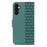 For Samsung Galaxy A57 5G Case Rhombus Pattern Leather Wallet Phone Cover with Wrist Strap - Green - 7