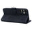 For Samsung Galaxy S26+ Case Flower Imprinted PU Leather Wallet Flip Phone Cover with Wrist Strap - Black - 3