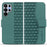 For Samsung Galaxy S26 Ultra Case Rhombus Pattern Leather Wallet Phone Cover with Wrist Strap - Green - 1