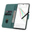 For Samsung Galaxy S26 Ultra Case Rhombus Pattern Leather Wallet Phone Cover with Wrist Strap - Green - 2