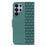 For Samsung Galaxy S26 Ultra Case Rhombus Pattern Leather Wallet Phone Cover with Wrist Strap - Green - 7