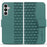 For Samsung Galaxy S26+ Case Rhombus Pattern Leather Wallet Phone Cover with Wrist Strap - Green - 1