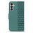 For Samsung Galaxy S26+ Case Rhombus Pattern Leather Wallet Phone Cover with Wrist Strap - Green - 7