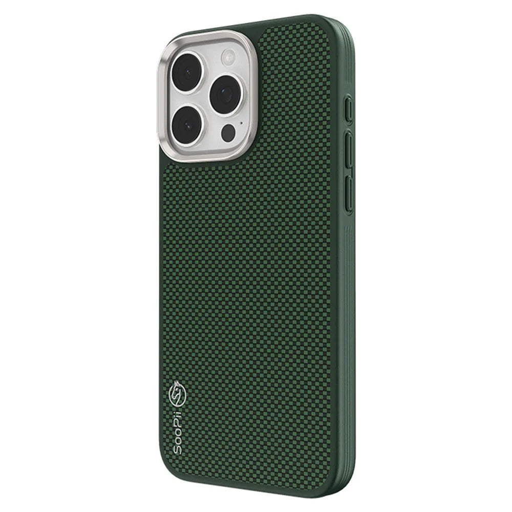 SOOPII For iPhone 16 Pro Max Magnetic Case Ultra-thin Aramid Fiber Shockproof Protective Phone Cover - 1