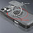 For iPhone 17 Pro Max Magnetic Case Slide Camera Cover Rotary Kickstand PC + TPU Phone Shell - Grey - 2