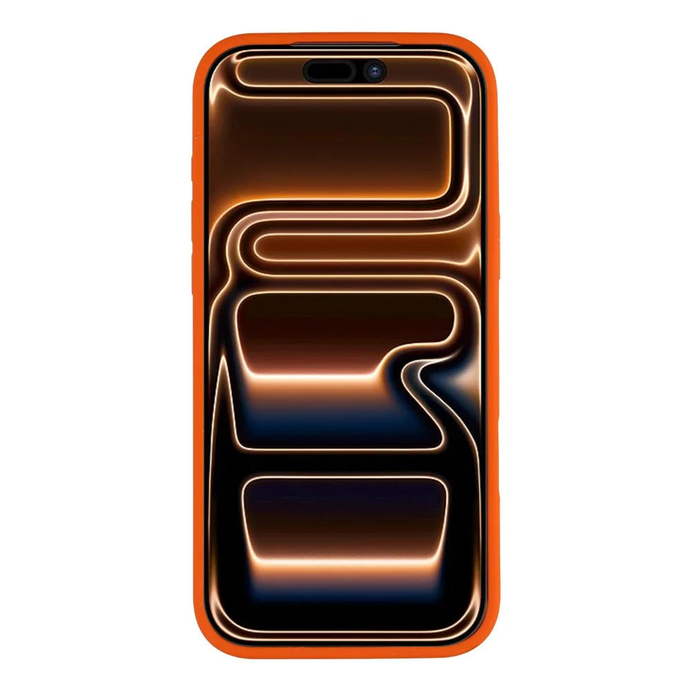 MUTURAL For iPhone 17 Pro Max Magnetic Case THE DOG Pattern PC + TPU Phone Cover with Tempered Glass Panel Compatible with MagSafe - Orange - 3